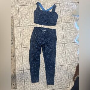 Zella Blue Patterned Leggings Set
